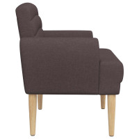 Produktbild för Loveseat med knapprapport Mörkbrun 116 x 67 x 80 cm Tyg