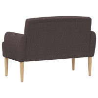 Produktbild för Loveseat med knapprapport Mörkbrun 116 x 67 x 80 cm Tyg