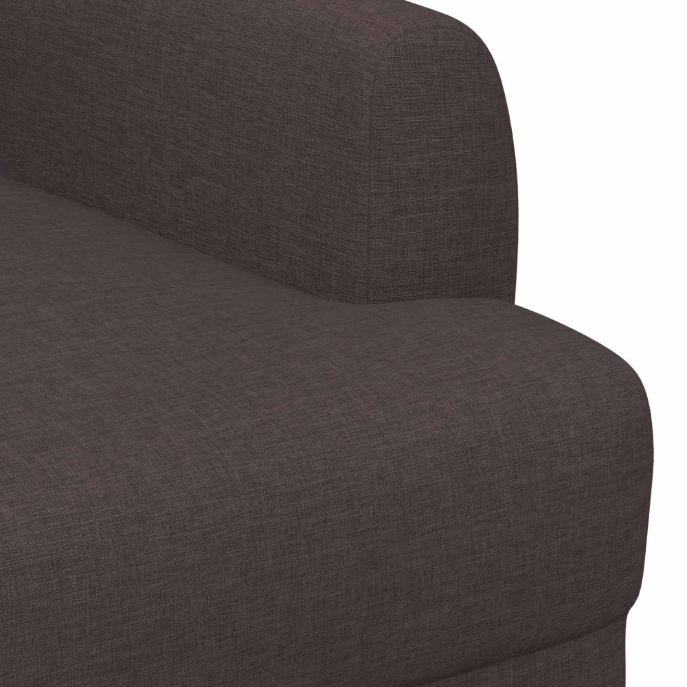 Produktbild för Loveseat med knapprapport Mörkbrun 116 x 67 x 80 cm Tyg
