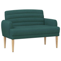 Produktbild för Loveseat med knapprapport Mörkgrön 116 x 67 x 80 cm Tyg