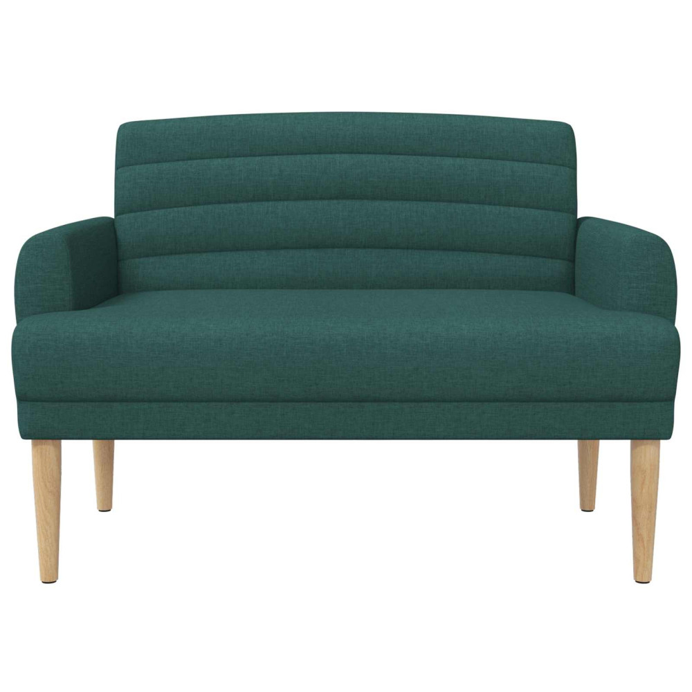 Produktbild för Loveseat med knapprapport Mörkgrön 116 x 67 x 80 cm Tyg