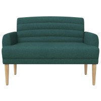 Produktbild för Loveseat med knapprapport Mörkgrön 116 x 67 x 80 cm Tyg