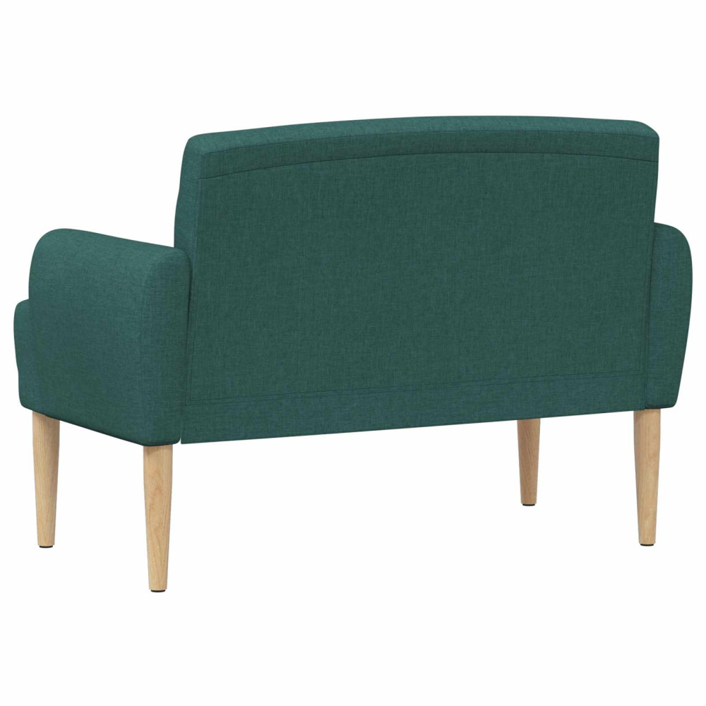 Produktbild för Loveseat med knapprapport Mörkgrön 116 x 67 x 80 cm Tyg