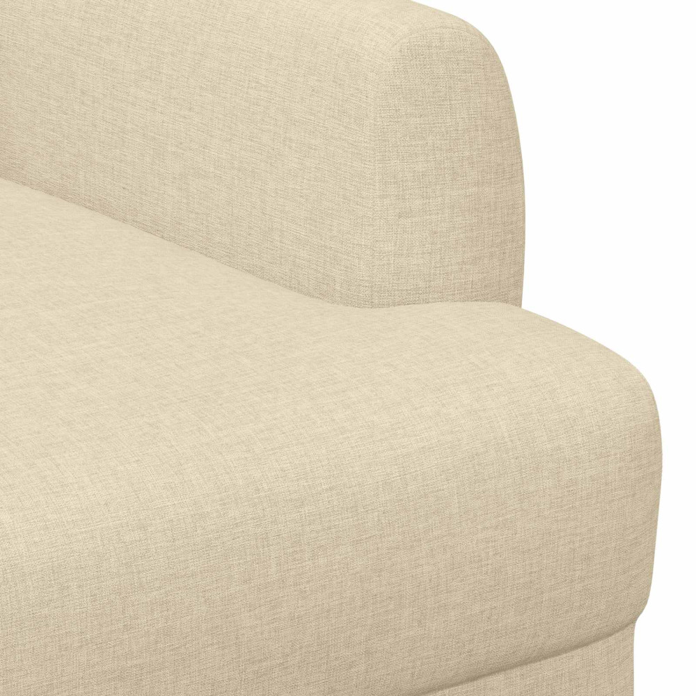 Produktbild för Loveseat med knapprapport Gräddvit 116 x 67 x 80 cm Tyg