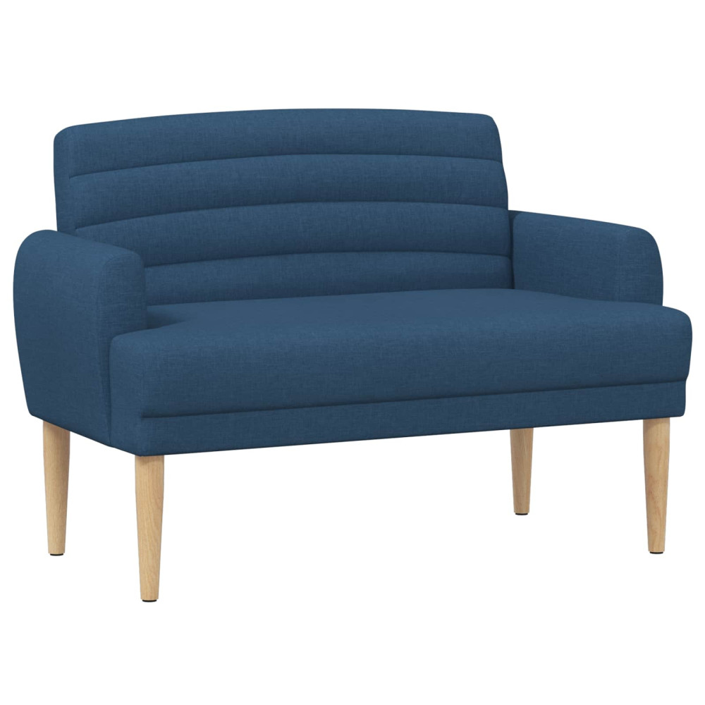 Produktbild för Loveseat med knapprapport Blå 116 x 67 x 80 cm Tyg