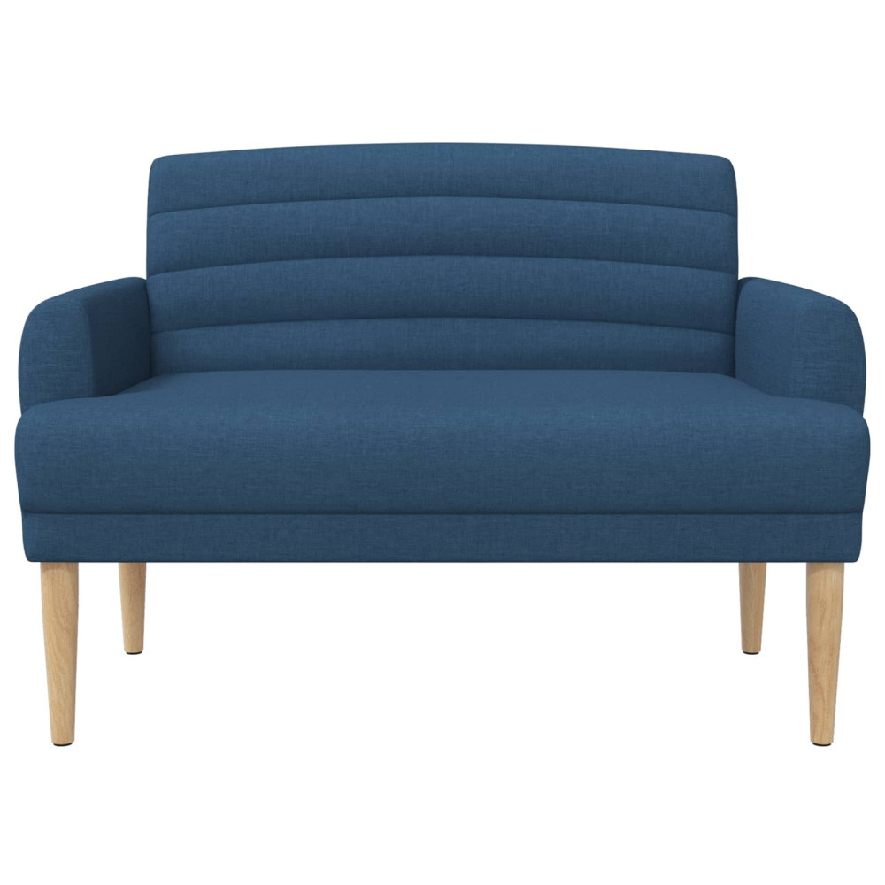 Produktbild för Loveseat med knapprapport Blå 116 x 67 x 80 cm Tyg