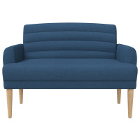 Produktbild för Loveseat med knapprapport Blå 116 x 67 x 80 cm Tyg