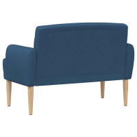 Produktbild för Loveseat med knapprapport Blå 116 x 67 x 80 cm Tyg