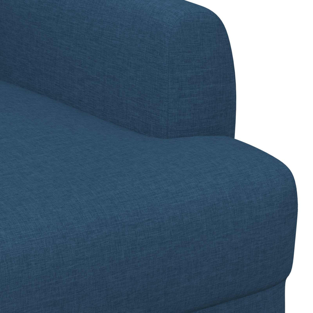 Produktbild för Loveseat med knapprapport Blå 116 x 67 x 80 cm Tyg