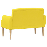Produktbild för Loveseat med knapprapport Ljus Gul 116 x 67 x 80 cm Tyg