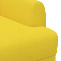 Produktbild för Loveseat med knapprapport Ljus Gul 116 x 67 x 80 cm Tyg
