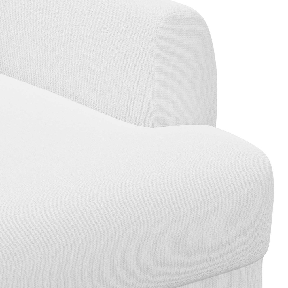 Produktbild för Loveseat med knapprapport Vit 116 x 67 x 80 cm Tyg
