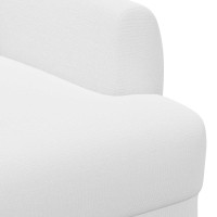 Produktbild för Loveseat med knapprapport Vit 116 x 67 x 80 cm Tyg