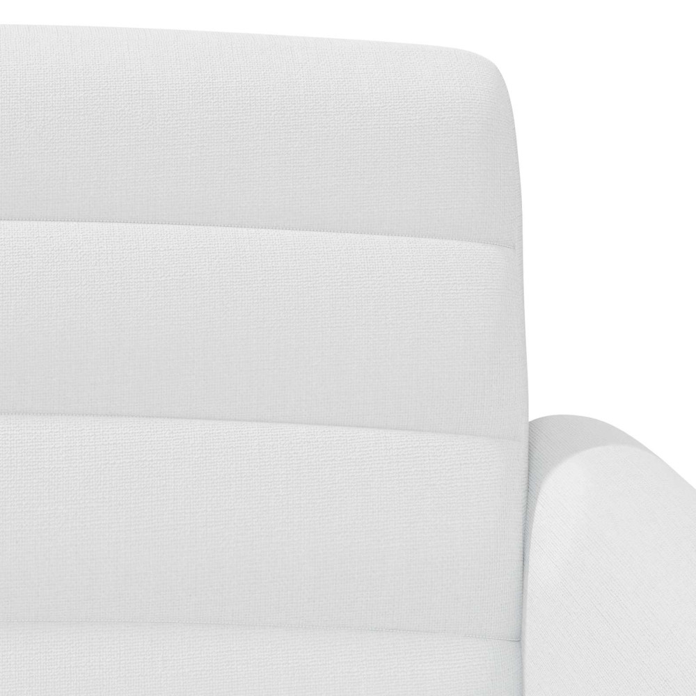 Produktbild för Loveseat med knapprapport Vit 116 x 67 x 80 cm Tyg