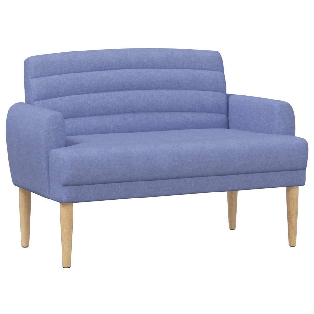 Produktbild för Loveseat med knapprapport Jeansblå 116 x 67 x 80 cm Tyg