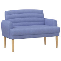 Produktbild för Loveseat med knapprapport Jeansblå 116 x 67 x 80 cm Tyg