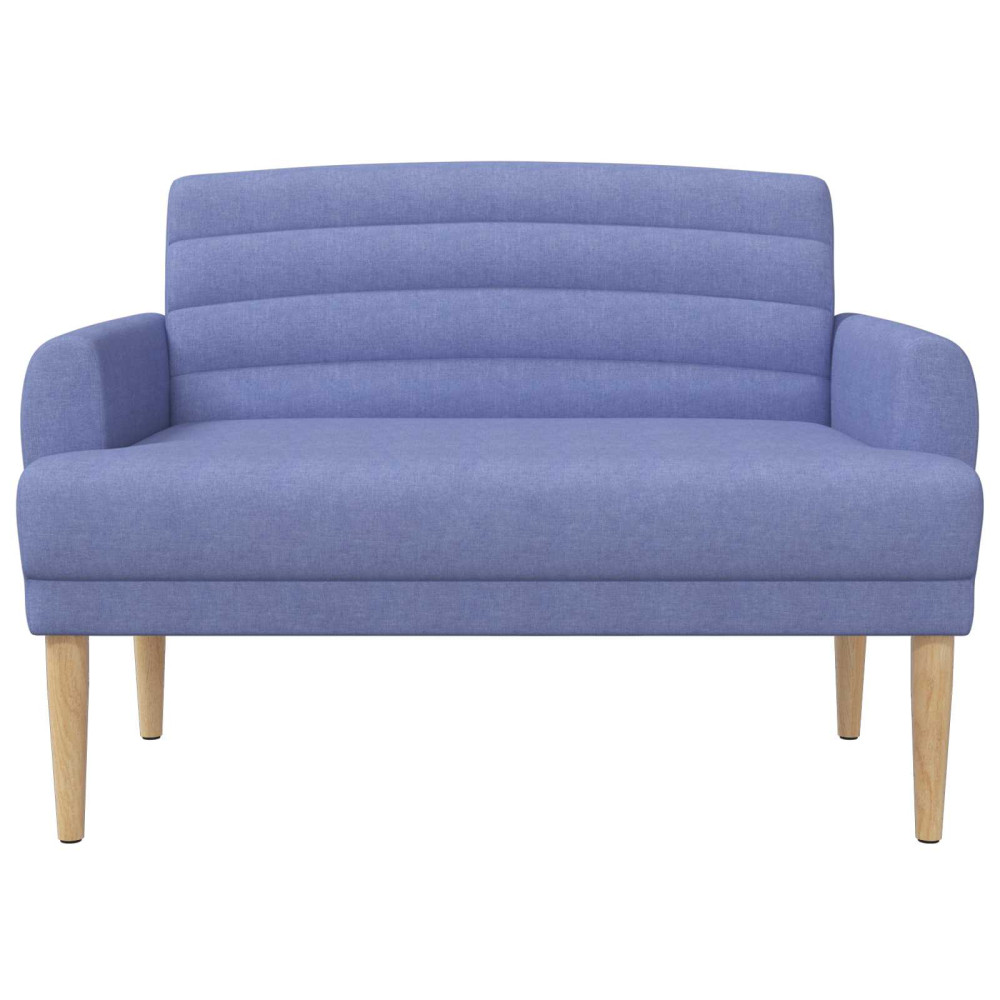 Produktbild för Loveseat med knapprapport Jeansblå 116 x 67 x 80 cm Tyg
