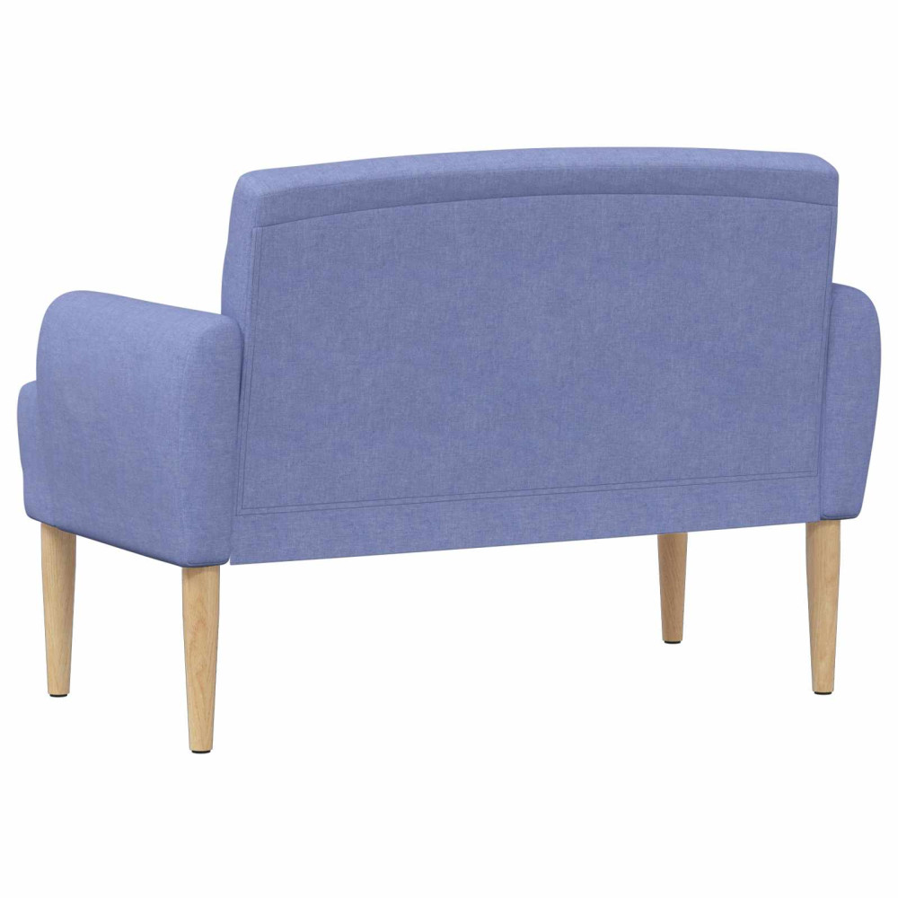 Produktbild för Loveseat med knapprapport Jeansblå 116 x 67 x 80 cm Tyg