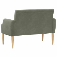 Produktbild för Loveseat med knapprapport Ljusgrå 116 x 67 x 81 cm Kordread tyg