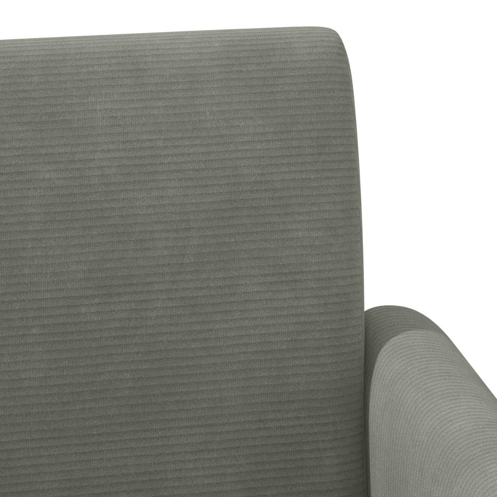 Produktbild för Loveseat med knapprapport Ljusgrå 116 x 67 x 81 cm Kordread tyg
