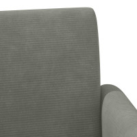 Produktbild för Loveseat med knapprapport Ljusgrå 116 x 67 x 81 cm Kordread tyg