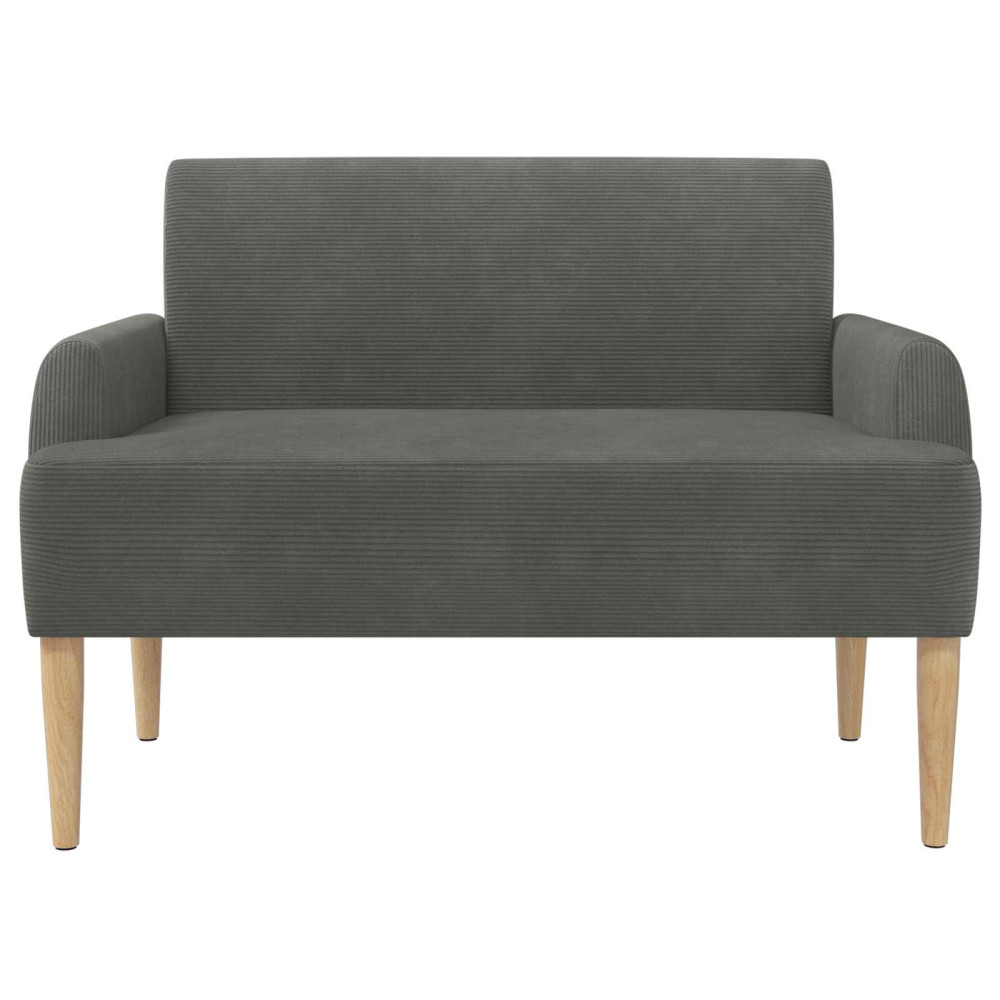 Produktbild för Loveseat med knapprapport Mörkgrå 116 x 67 x 81 cm Kordread tyg