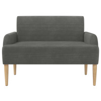 Produktbild för Loveseat med knapprapport Mörkgrå 116 x 67 x 81 cm Kordread tyg