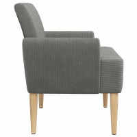 Produktbild för Loveseat med knapprapport Mörkgrå 116 x 67 x 81 cm Kordread tyg