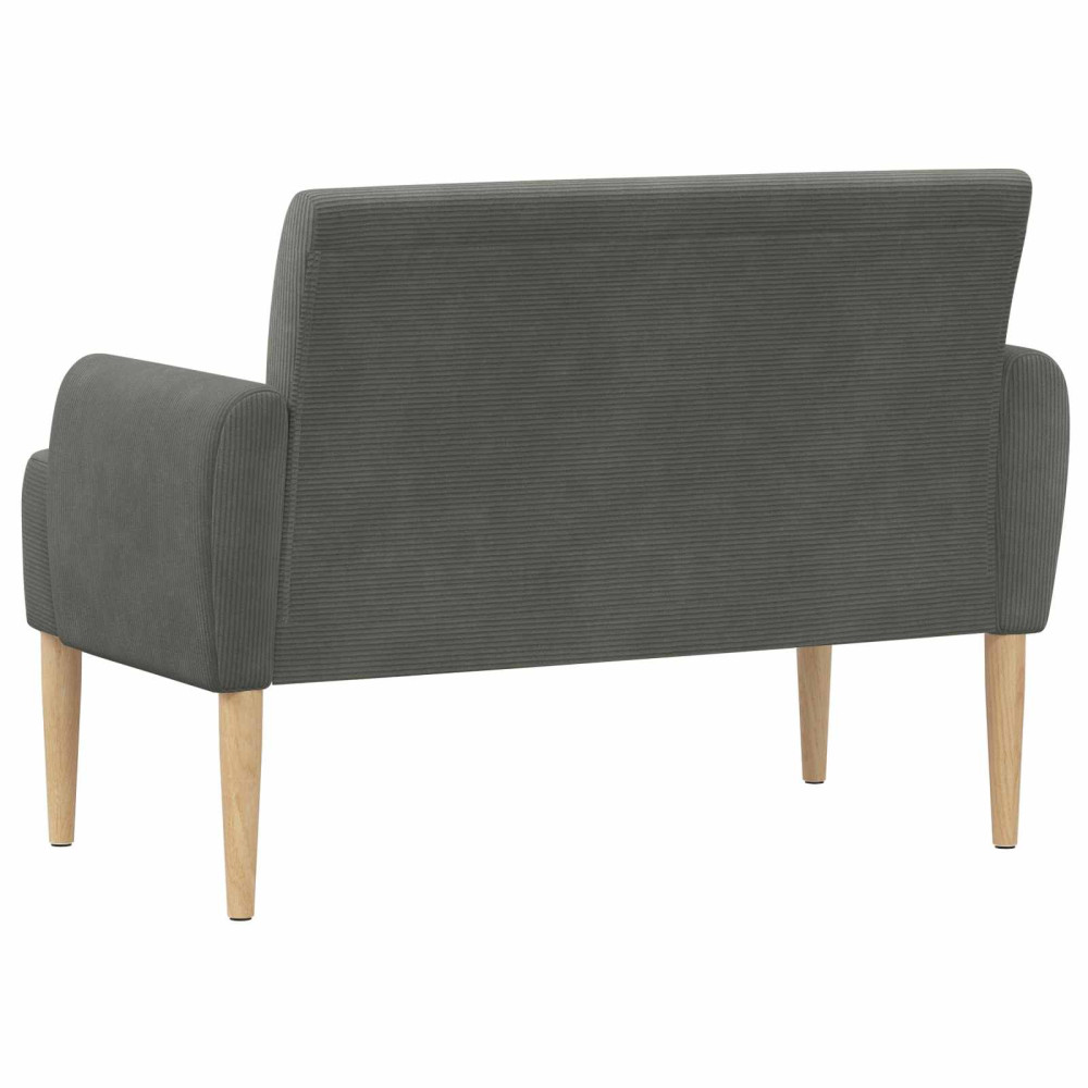Produktbild för Loveseat med knapprapport Mörkgrå 116 x 67 x 81 cm Kordread tyg