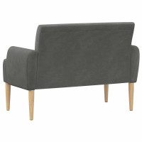 Produktbild för Loveseat med knapprapport Mörkgrå 116 x 67 x 81 cm Kordread tyg