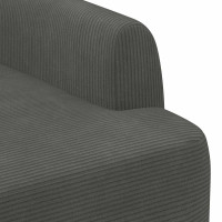Produktbild för Loveseat med knapprapport Mörkgrå 116 x 67 x 81 cm Kordread tyg