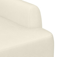 Produktbild för Loveseat med knapprapport Gräddvit 116 x 67 x 81 cm