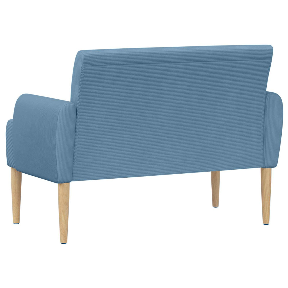 Produktbild för Loveseat med knapprapport Blå 116 x 67 x 81 cm Kordread tyg