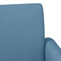Produktbild för Loveseat med knapprapport Blå 116 x 67 x 81 cm Kordread tyg
