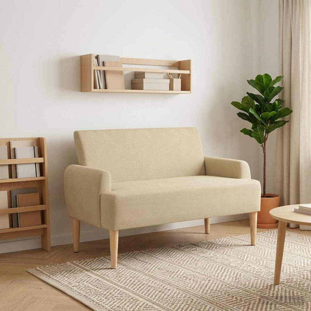 Produktbild för Loveseat med knapprapport Ljust gröngrå 116 x 67 x 81 cm