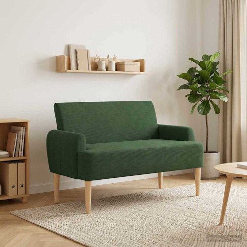 vidaXL Loveseat med knapprapport Jungelgrön 116 x 67 x 81 cm