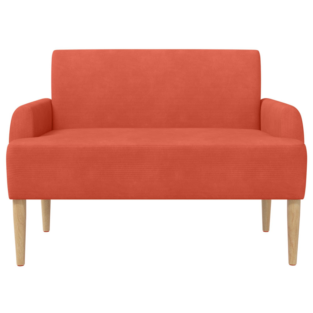 Produktbild för Loveseat med knapprapport Röd orange 116 x 67 x 81 cm