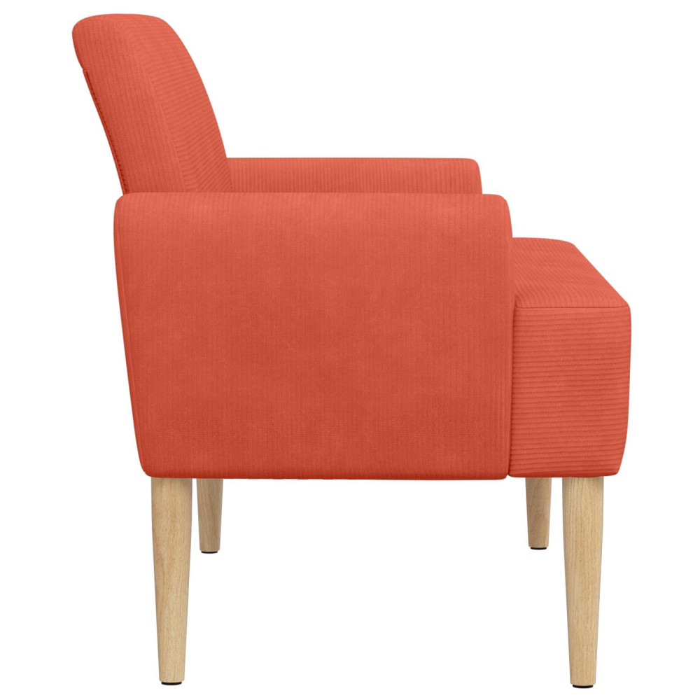 Produktbild för Loveseat med knapprapport Röd orange 116 x 67 x 81 cm