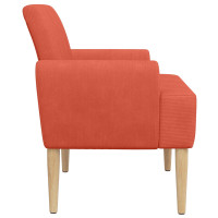 Produktbild för Loveseat med knapprapport Röd orange 116 x 67 x 81 cm