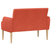 Produktbild för Loveseat med knapprapport Röd orange 116 x 67 x 81 cm