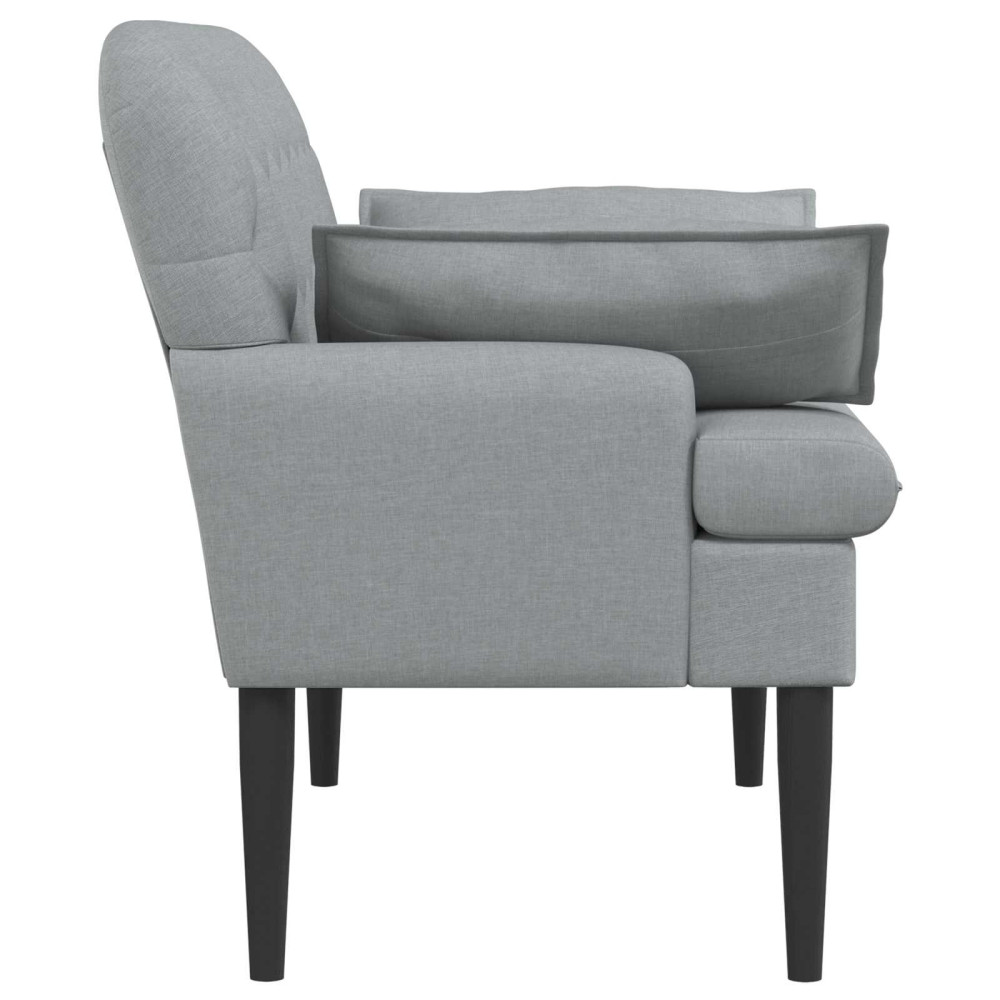 Produktbild för Loveseat med knapprapport Ljusgrå 111 x 68 x 80 cm Tyg
