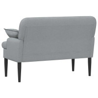 Produktbild för Loveseat med knapprapport Ljusgrå 111 x 68 x 80 cm Tyg