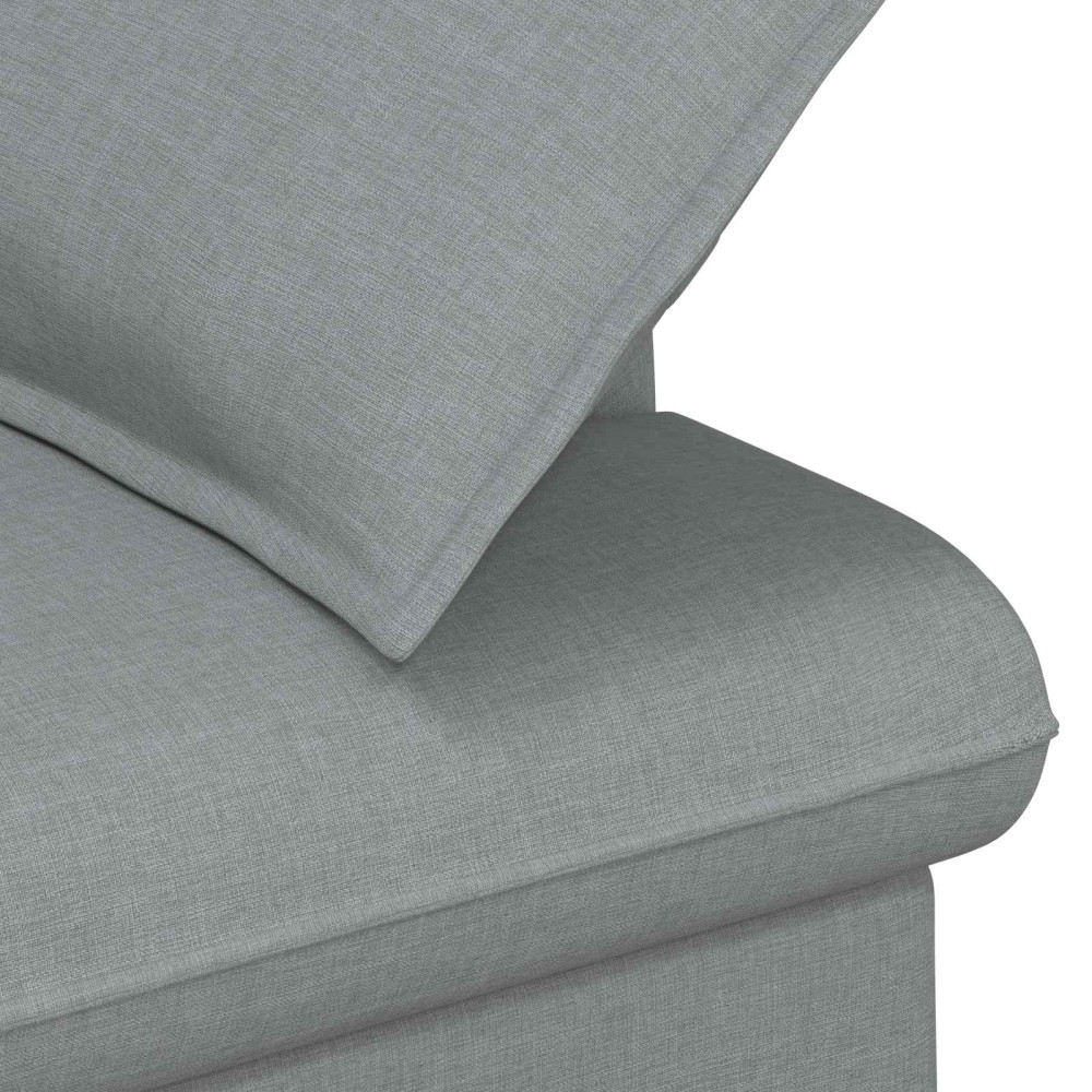 Produktbild för Loveseat med knapprapport Ljusgrå 111 x 68 x 80 cm Tyg