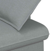 Produktbild för Loveseat med knapprapport Ljusgrå 111 x 68 x 80 cm Tyg