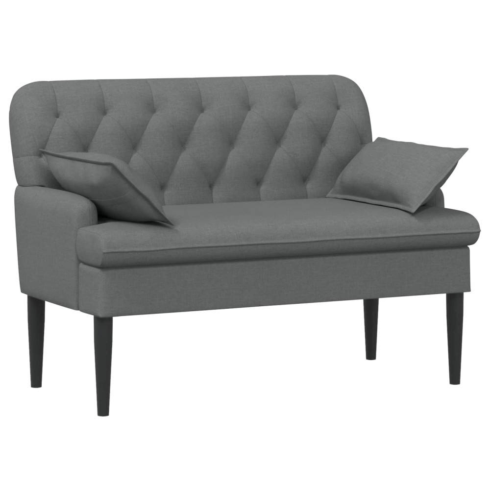 Produktbild för Loveseat med knapprapport Mörkgrå 111 x 68 x 80 cm Tyg