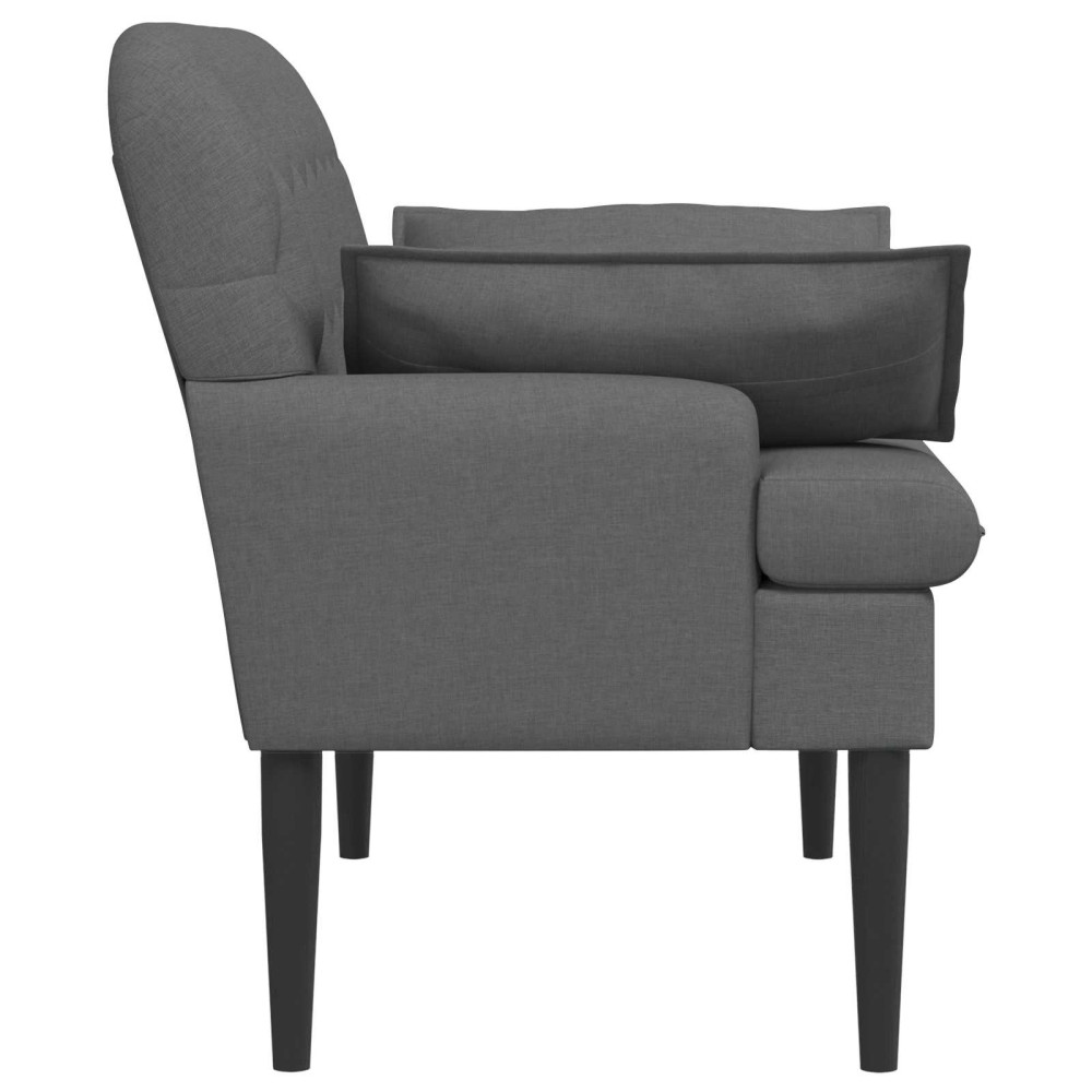 Produktbild för Loveseat med knapprapport Mörkgrå 111 x 68 x 80 cm Tyg