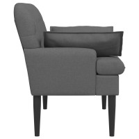 Produktbild för Loveseat med knapprapport Mörkgrå 111 x 68 x 80 cm Tyg