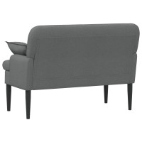Produktbild för Loveseat med knapprapport Mörkgrå 111 x 68 x 80 cm Tyg