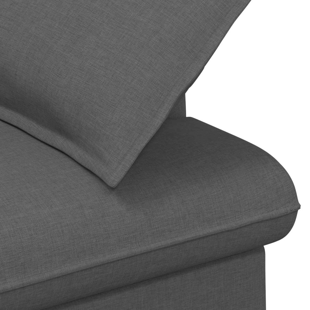 Produktbild för Loveseat med knapprapport Mörkgrå 111 x 68 x 80 cm Tyg