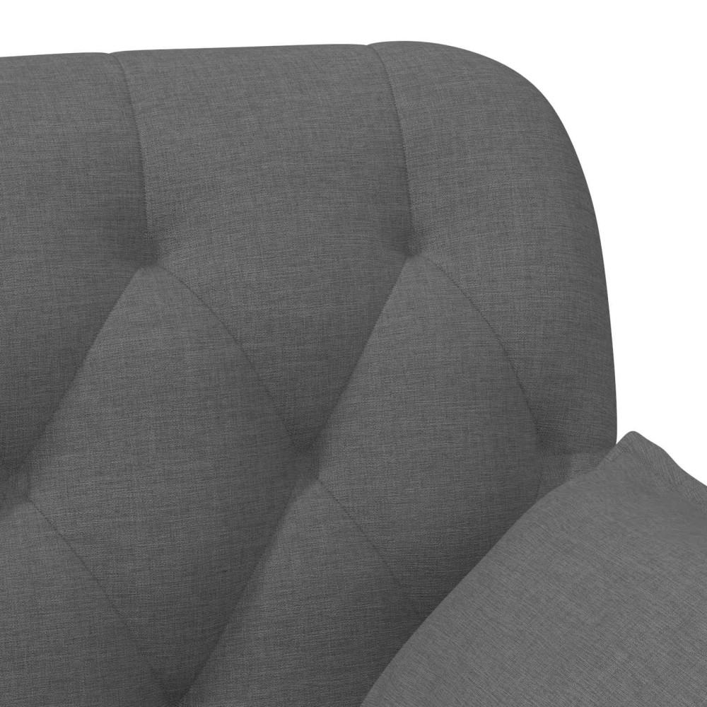 Produktbild för Loveseat med knapprapport Mörkgrå 111 x 68 x 80 cm Tyg